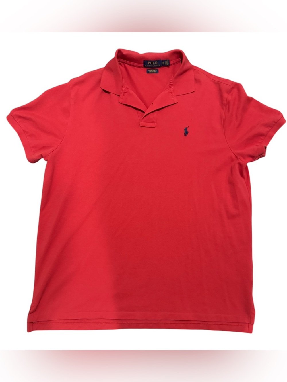 😎Polo by Ralph Lauren Men’s Red Classic Slim Fit Fall Casual Polo Shirt | XL
